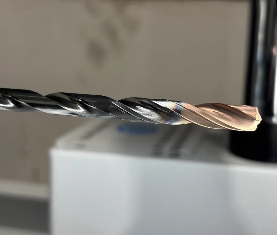 Long coolant-through carbide drills for pump and hydraulic component machining